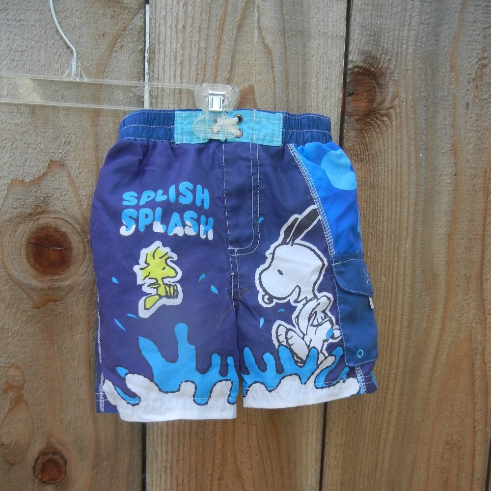 Boys Snoopy Swim Trunks